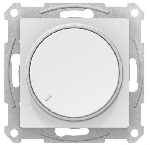 Светорегулятор поворотно-нажимной, 315Вт (7-157 Вт. LED), цвет Белый (Schneider Electric ATLAS DESIGN) - фото 1 - id-p147593304