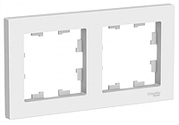 Рамка двухместная универсальная, цвет Белый (Schneider Electric ATLAS DESIGN)