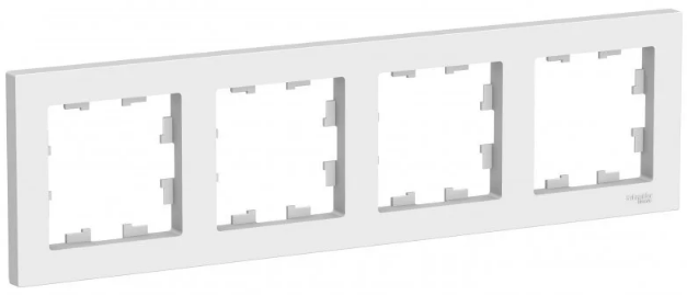 Рамка четырехместная универсальная, цвет Белый (Schneider Electric ATLAS DESIGN) - фото 1 - id-p147593310