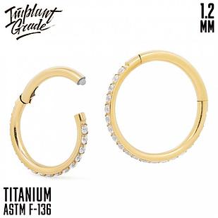 Кольцо-кликер Twilight Gold Implant Grade 1.2 мм титан+PVD (1,2*8мм)