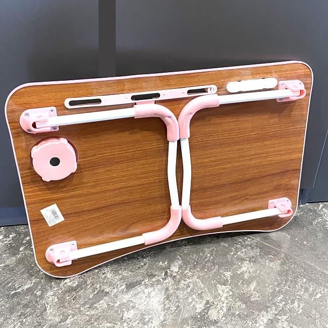 Столик для ноутбука с usb вентилятором и лампой (розовый) - фото 3 - id-p148800882