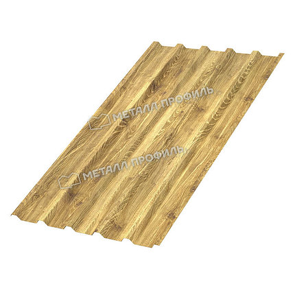 Профилированный лист МП-35x1035-B (ECOSTEEL_T-01-ЗолотойДуб-0,5) Золотой Дуб, фото 2