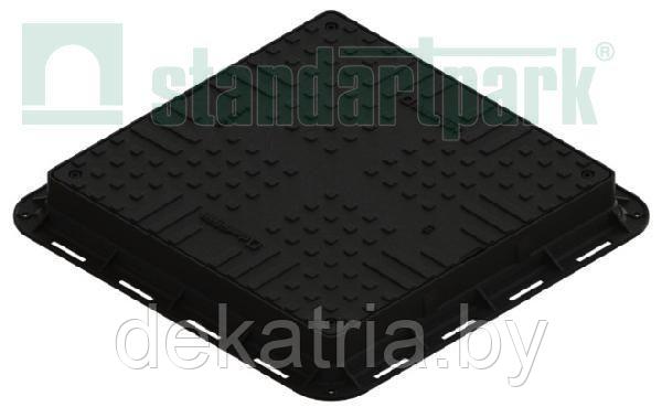 Люк пластиковый  квадратный черный 35487-20