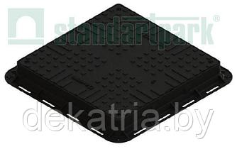 Люк пластиковый  квадратный черный 35487-20