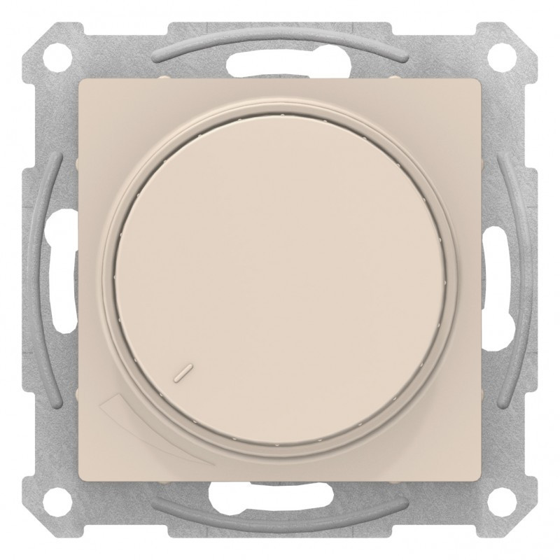 Светорегулятор поворотно-нажимной, 315Вт (7-157 Вт. LED), цвет Бежевый (Schneider Electric ATLAS DESIGN) - фото 1 - id-p147593333