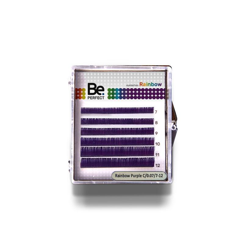 Be Perfect Цветные ресницы Rainbow Purple MIX 6 линий (C/0,07/7-12)