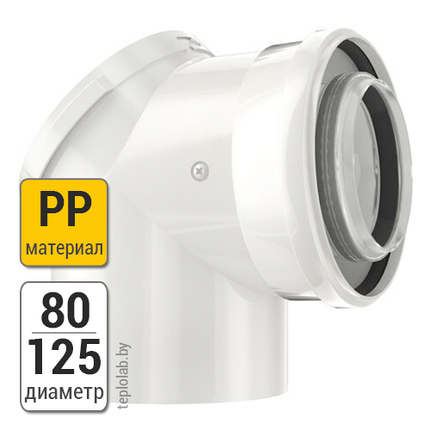 Колено с ревизией Bosch FC-CE80-87 DN80/125 РР, 87°, фото 2