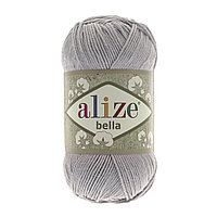 Пряжа Alize Bella (100% хлопок ) 100 г цвет 21 светло-серый