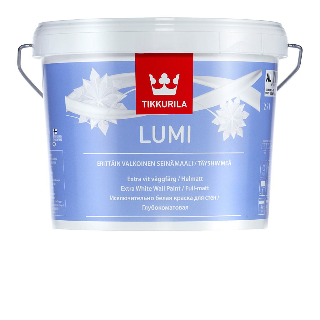 Луми Lumi Тиккурила, исключительно белая краска, AL, 2,7л - фото 1 - id-p150089560