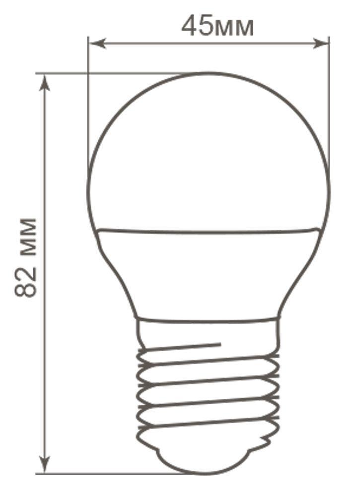 Лампа светодиодная Feron G45 LB-38 Шарик E27 5W 4000K энергосберегающая 25405 - фото 3 - id-p150098384