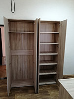Гардероб и шкаф закрытый для документов Ш12-Ш11 Дуб сонома. Полки 22 мм. Высота шкафа 2155 мм