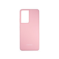 Soft-touch бампер Silicone Cover для Samsung Galaxy S21 Ultra розовый