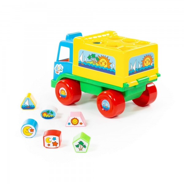 Детская развивающая игрушка-сортер грузовик "Забава" (в сеточке) арт. 6370 Полесье - фото 7 - id-p150111693