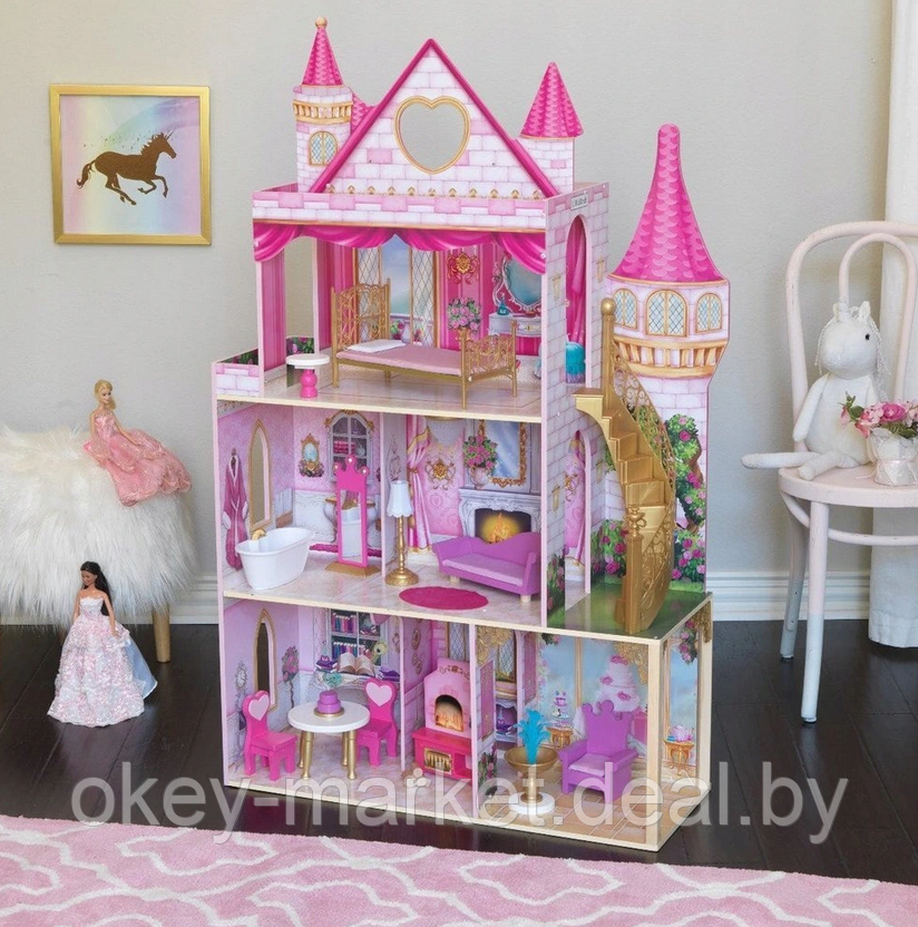 Кукольный домик KidKraft Розовый Замок - фото 2 - id-p150125672