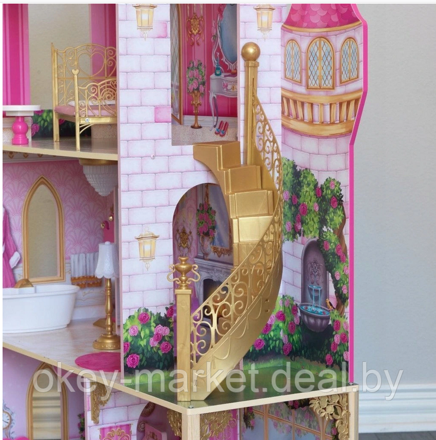 Кукольный домик KidKraft Розовый Замок - фото 7 - id-p150125672