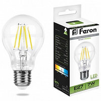 Лампа светодиодная филаментная Feron A60 LB-57 Шар E27 7W 4000K 25570