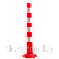 Столбик сигнальный упругий 750мм красный (4-мя белыми с/о полосами)