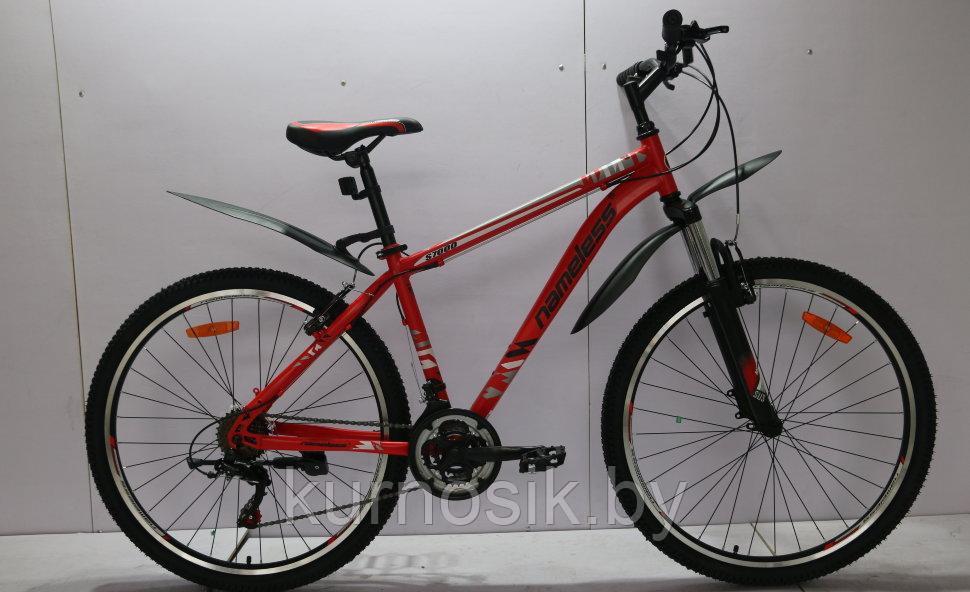 Велосипед горный Nameless S7000 27.5" серо-красный - фото 2 - id-p150126334