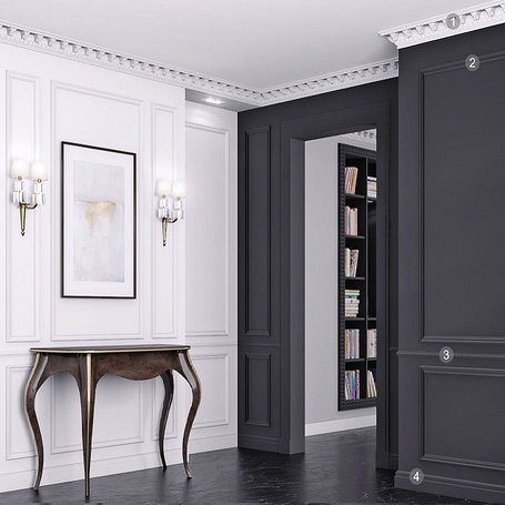 Плинтус дюрополимер 70-120мм ДЕ-БАГЕТ