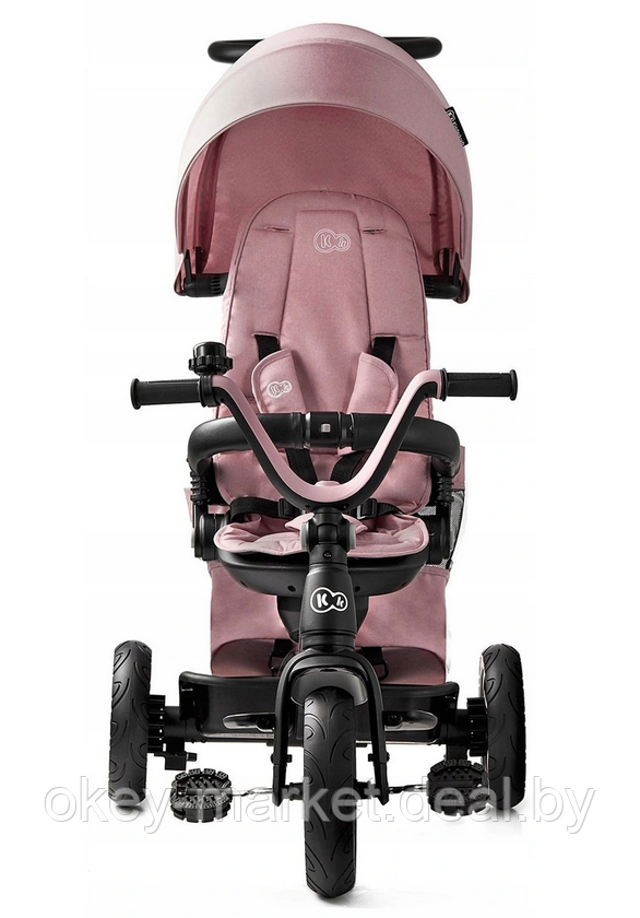 Детский трехколесный велосипед-коляска Kinderkraft Easytwist розовый - фото 2 - id-p150128105