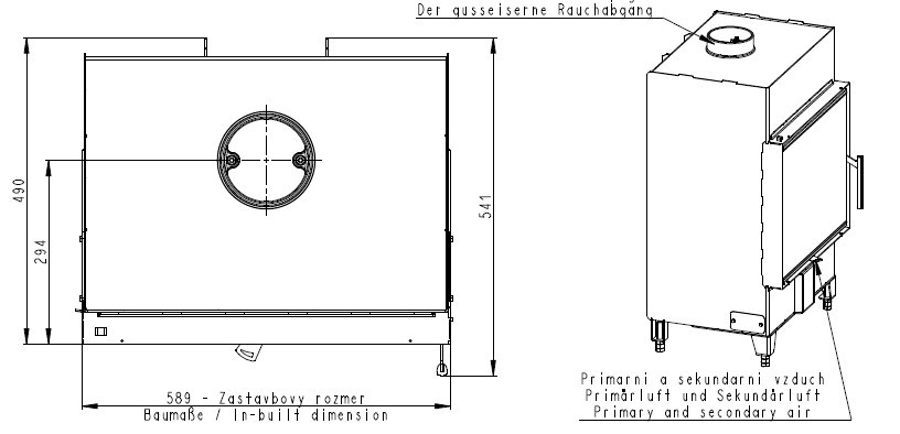 Romotop Heat 2g 59.50.01 каминная топка - фото 1 - id-p67139039