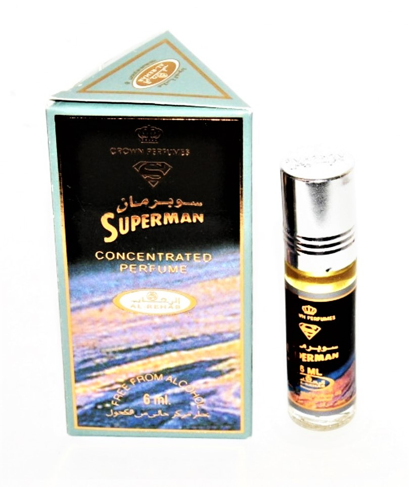 Арабские Масляные Духи Супермен, Al Rehab Superman, 6мл пряный, мускусный, древесный аромат - фото 1 - id-p150134599