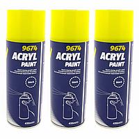 Краска быстросохнущая акриловая черная 9674 Acryl Paint black 450мл