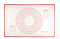 Силиконовый коврик с разметкой 60 × 40 см, красный