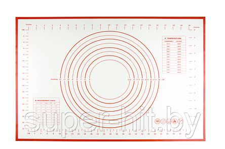 Силиконовый коврик с разметкой 60 × 40 см, красный, фото 2