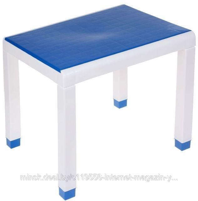 Стол детский пластиковый (600х500х490) мм ( голубой)