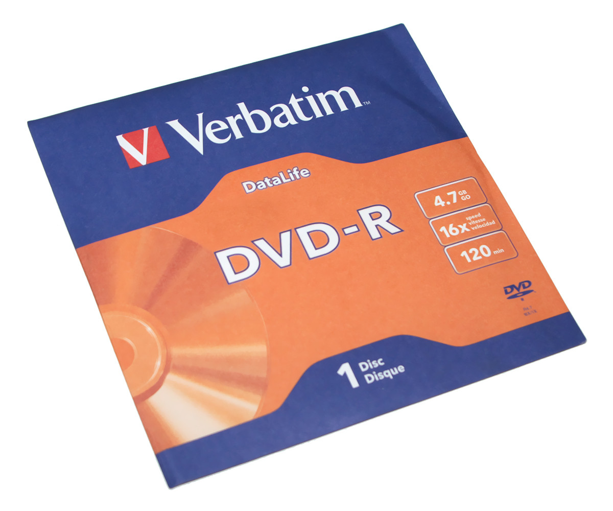 Диск Verbatim DataLife DVD-R 4.7 Gb, speed 16x - фото 1 - id-p150154901