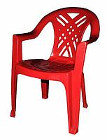Пластиковый стул - Кресло для дачи "Престиж-2" (вишневый)