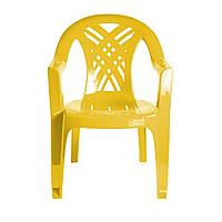 Пластиковый стул - Кресло для дачи "Престиж-2" (желтый)