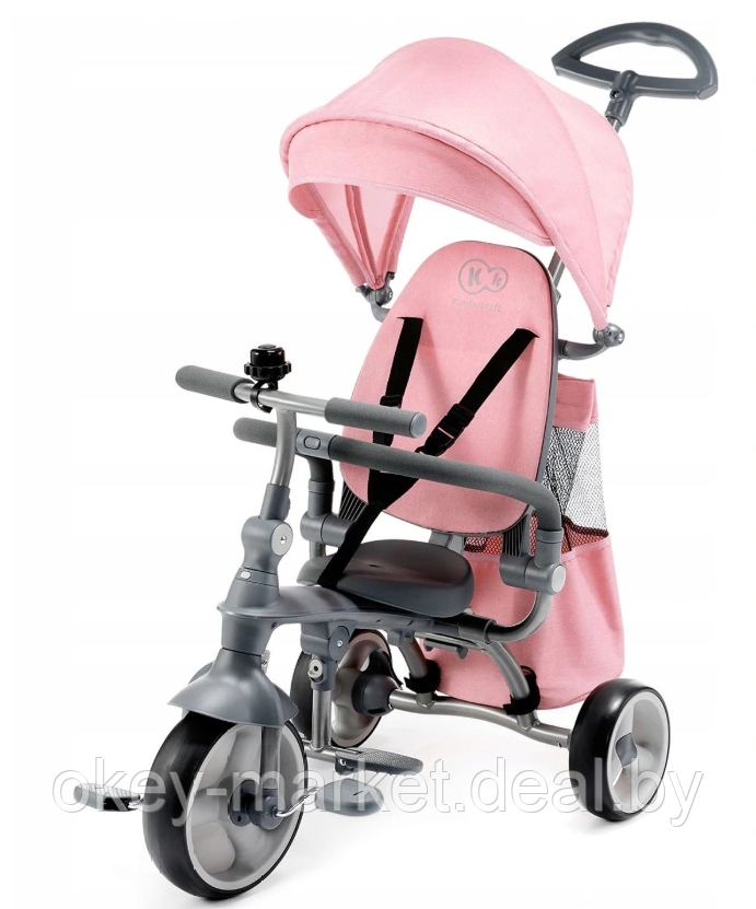 Детский трехколесный велосипед Kinderkraft Jazz розовый - фото 1 - id-p150156416