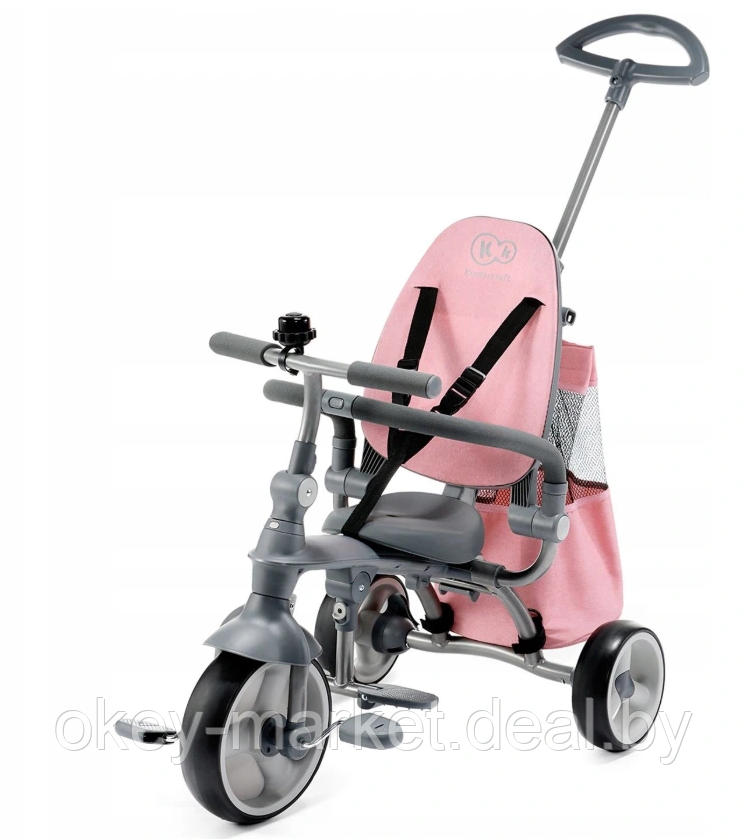 Детский трехколесный велосипед Kinderkraft Jazz розовый - фото 3 - id-p150156416