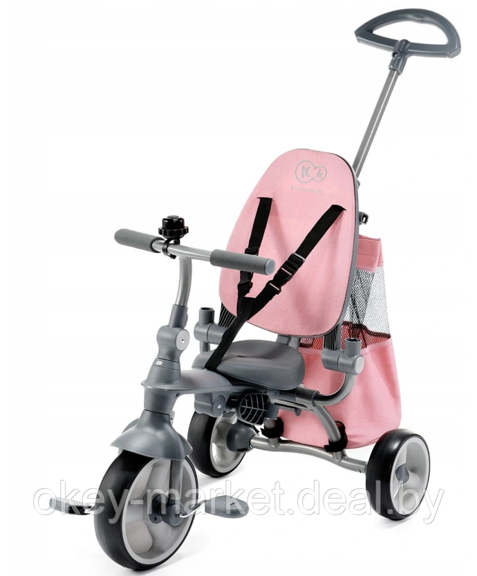 Детский трехколесный велосипед Kinderkraft Jazz розовый - фото 5 - id-p150156416