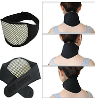 Шейный бандаж с магнитами Self heating neck guard band Черный