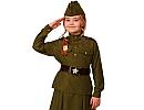 Детский карнавальный костюм для девочки Солдатка военный 8009, размеры 104-152 праздничный новогодний утренник, фото 2