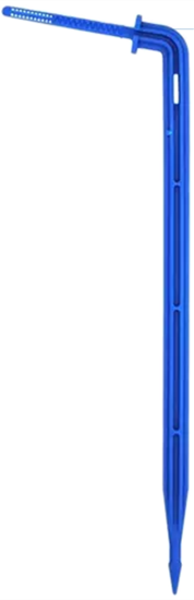 Капельница-стрелка лабиринтная, прямой угол, длина 15см, 2л/ч, синяя, упаковка 50 шт.
