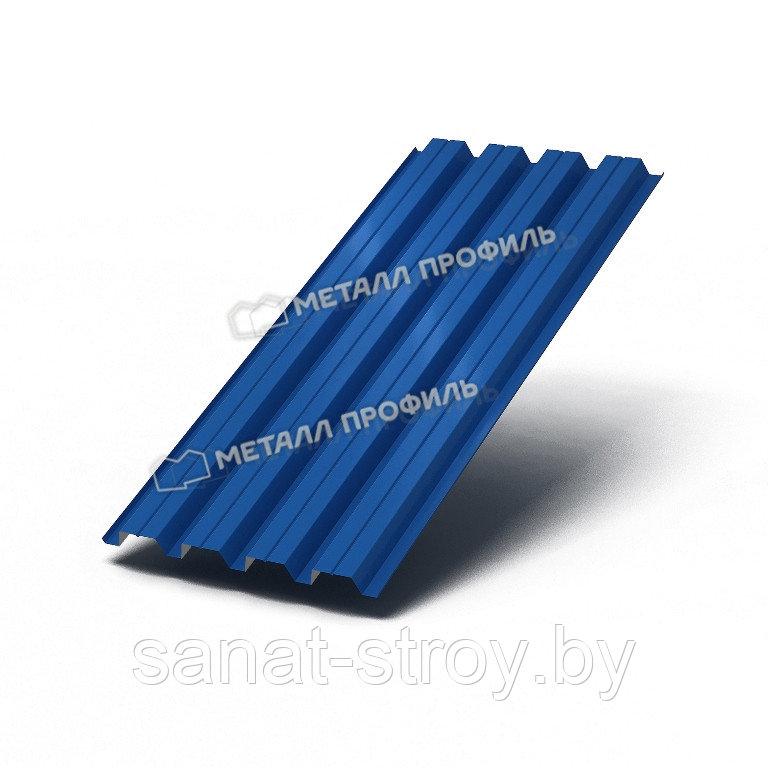 Профилированный лист Н-60x845-A (PURMAN-20-5005-0,5) RAL 5005 Синий насыщенный - фото 1 - id-p150188415