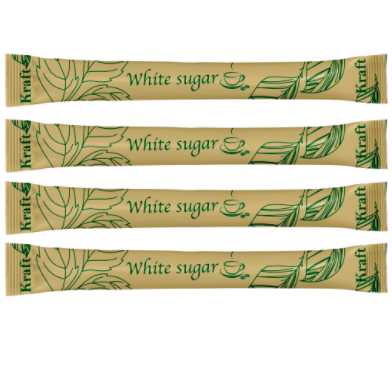 Сахар "Kraft" белый порционный, стик 5 грамм (1300шт) - фото 3 - id-p150190486
