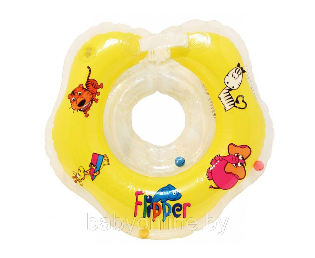 Круг для купания на шею Roxy-Kids Flipper FL001 желтый