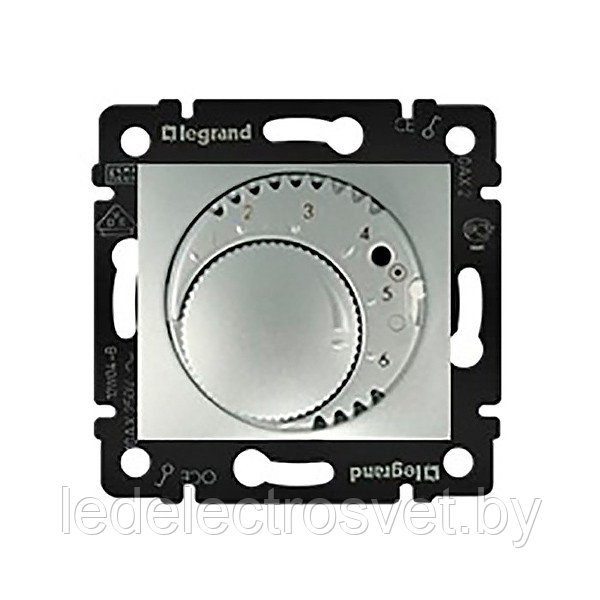 Valena - Термостат комфорт с выключателем, алюминий