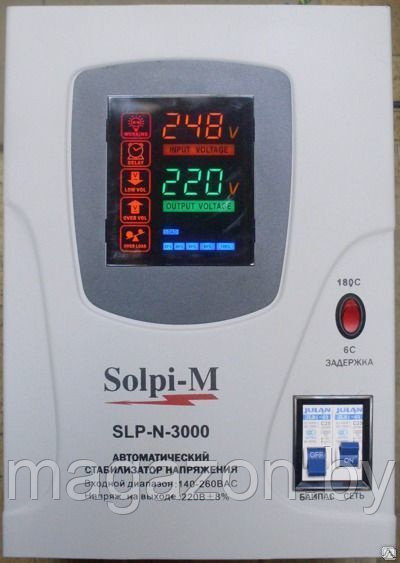 Стабилизатор напряжения Solpi-M SLP-N 3000ВА - фото 2 - id-p19740994