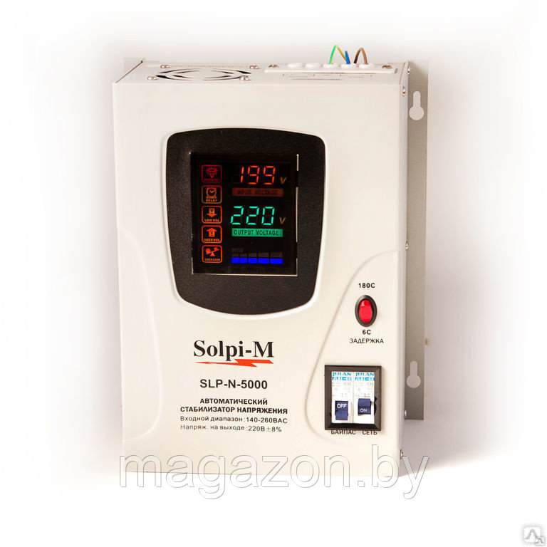 Стабилизатор напряжения Solpi-M SLP-N 5000ВА - фото 1 - id-p19741000
