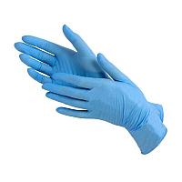 Перчатки нитриловые голубые 50пар (100 штук), р-р S (6-7) Nitrylex PF Protect