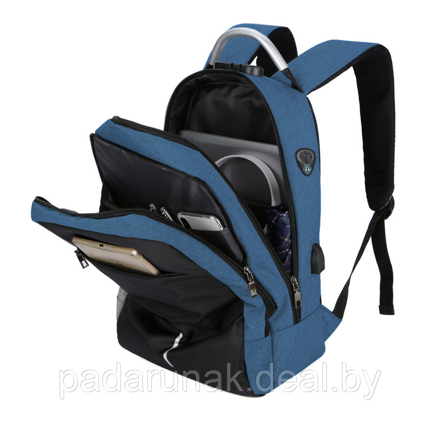 Рюкзак "Madma" (серый/синий) - фото 8 - id-p150215634