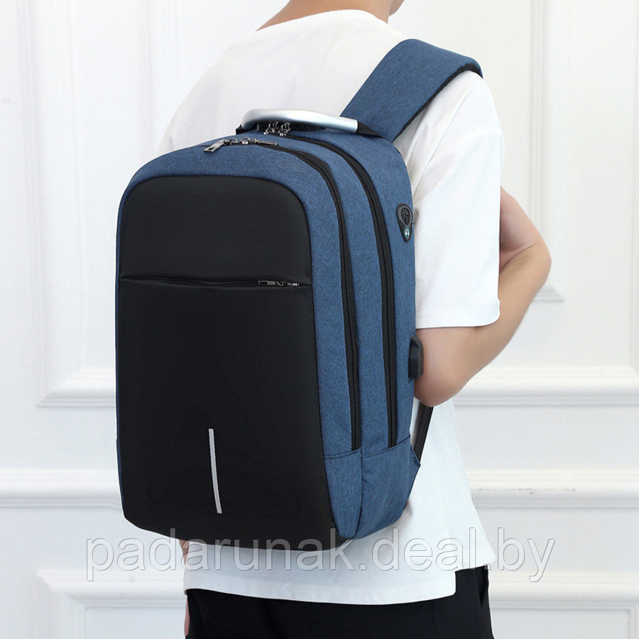 Рюкзак "Madma" (серый/синий) - фото 9 - id-p150215634