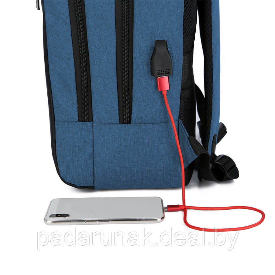 Рюкзак "Madma" (серый/синий) - фото 10 - id-p150215634