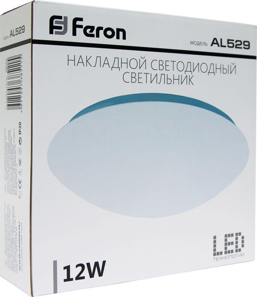Светодиодный светильник накладной Feron AL529 тарелка 12W 4000K белый 28712 - фото 2 - id-p150215807